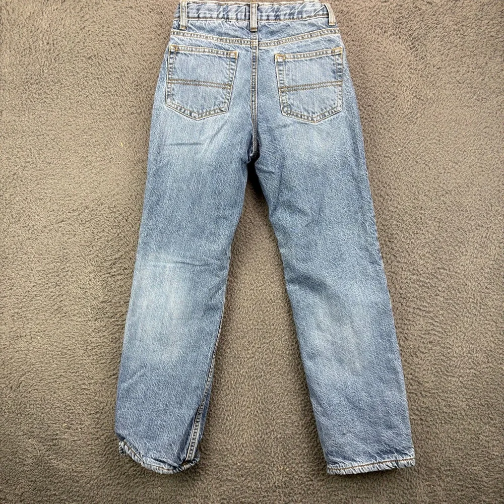 OshKosh Bgosh Boys Size 10 Fleece Lined Denim Blue Jeans Straight Leg Regular